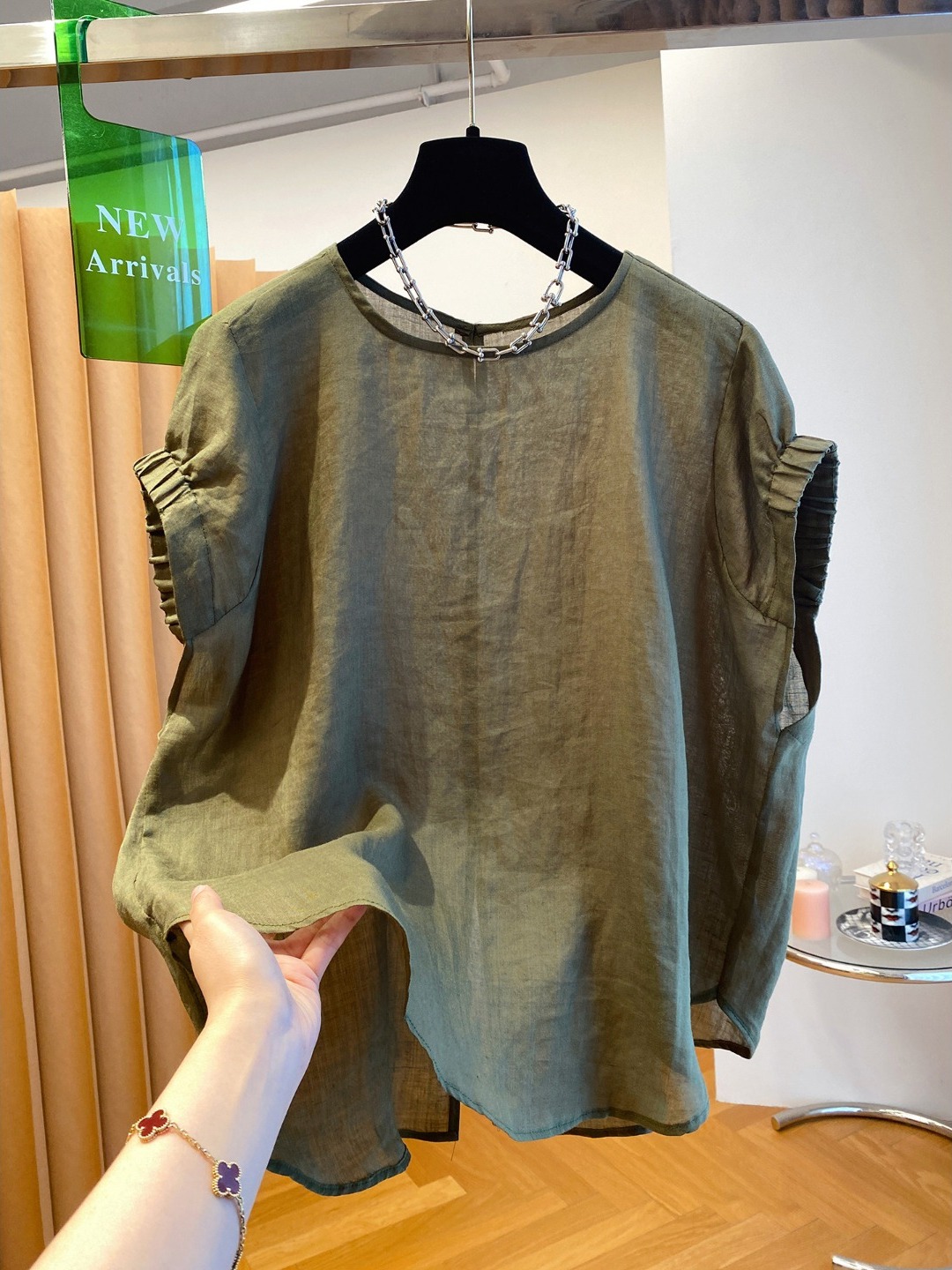 Linen Shirt Breathable - Lightweight Breathable Pure Color Back Buttoned
