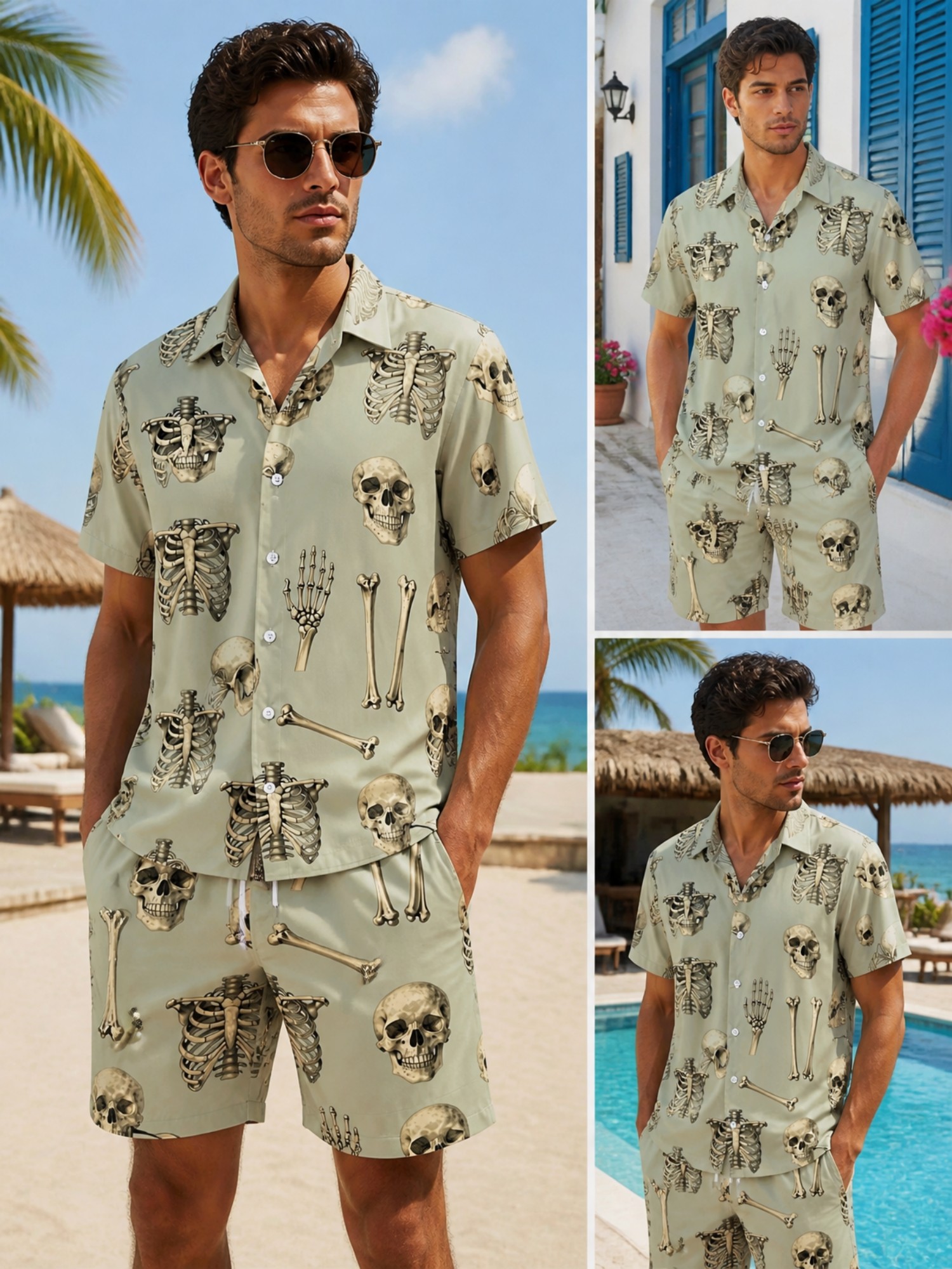 Resort Shirt Floral - Mens Floral Short Sleeve Shirt and
