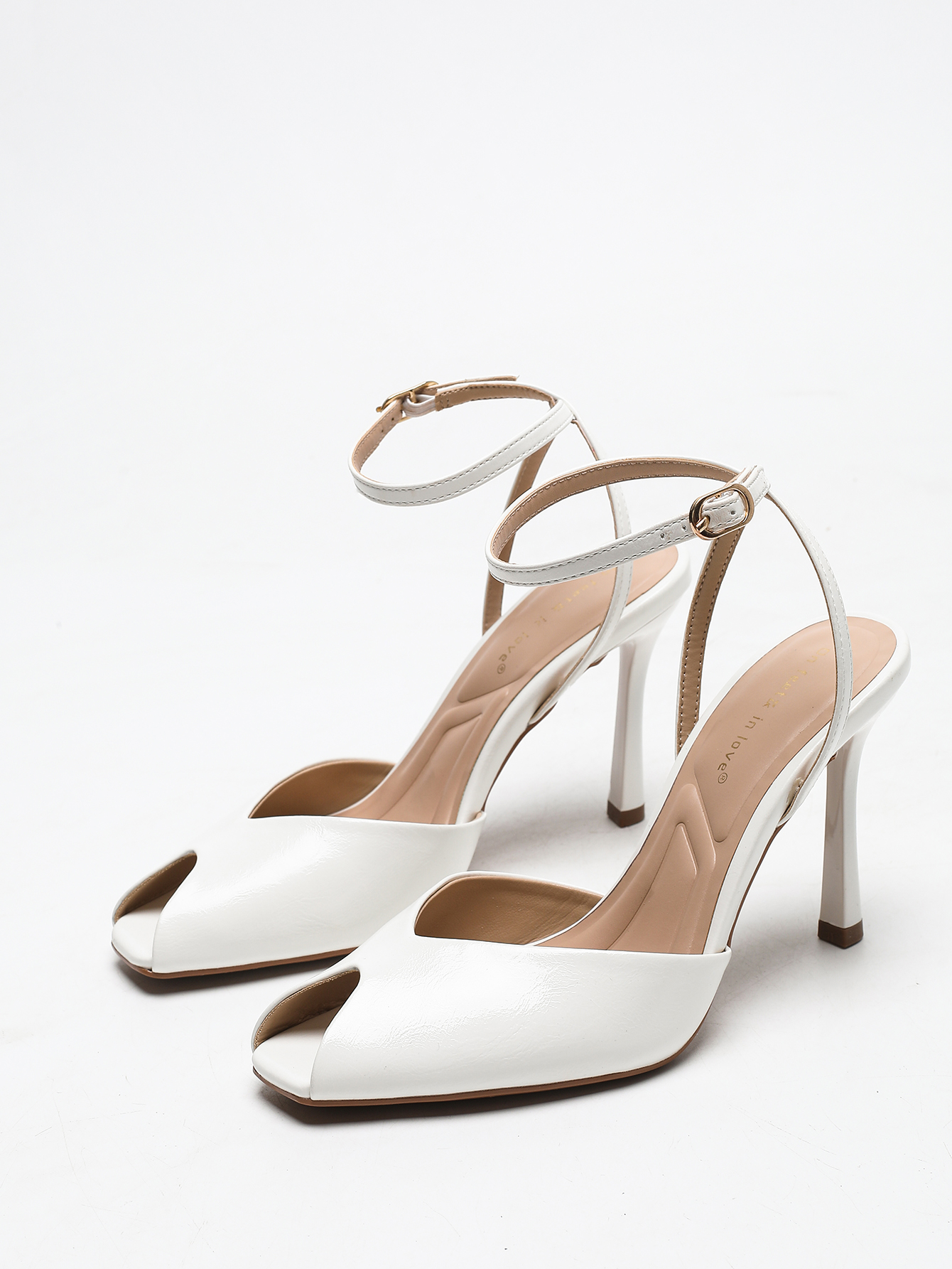 Chic Square-Toe Leather Peep-T - Casual Sandal Leather avis et prix