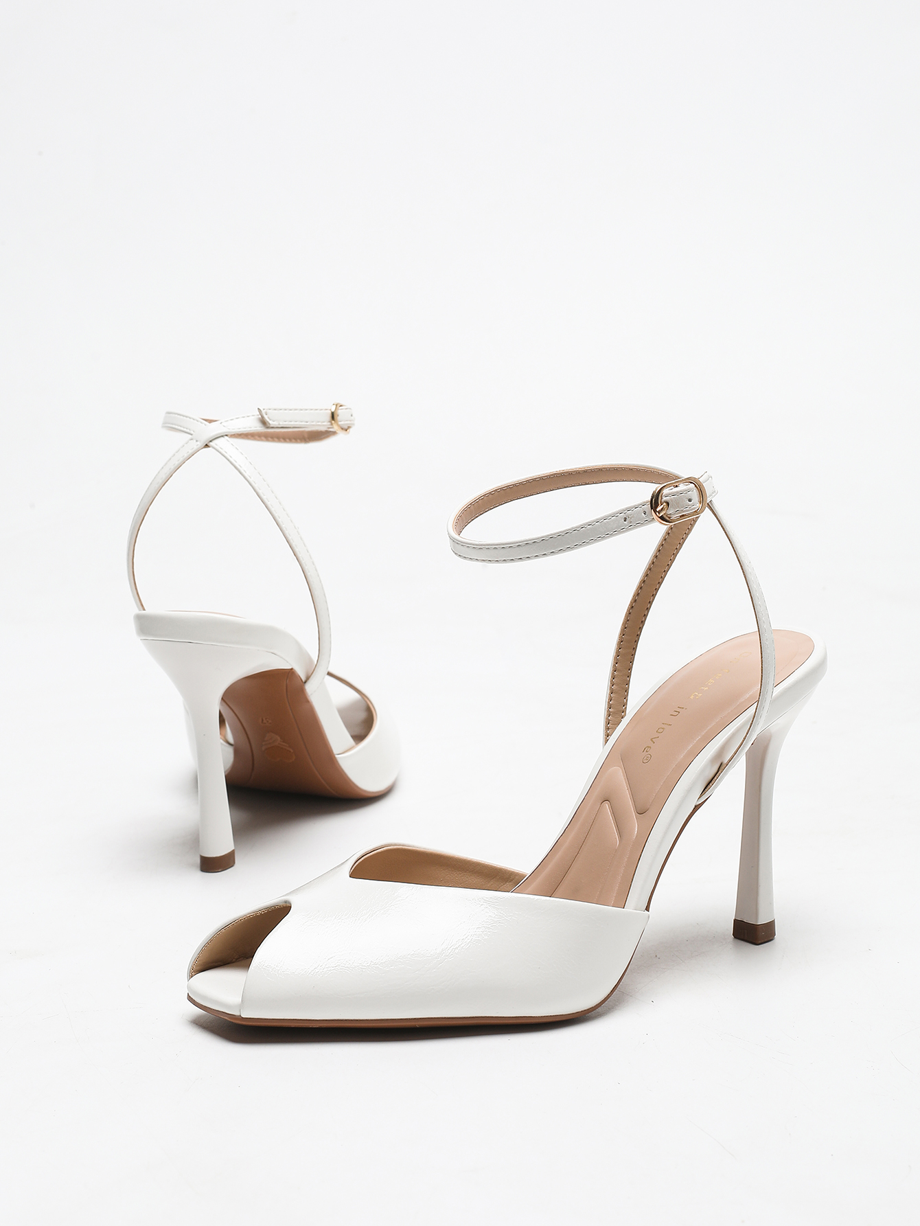 Chic Square-Toe Leather Peep-T - Casual Sandal Leather avis et prix