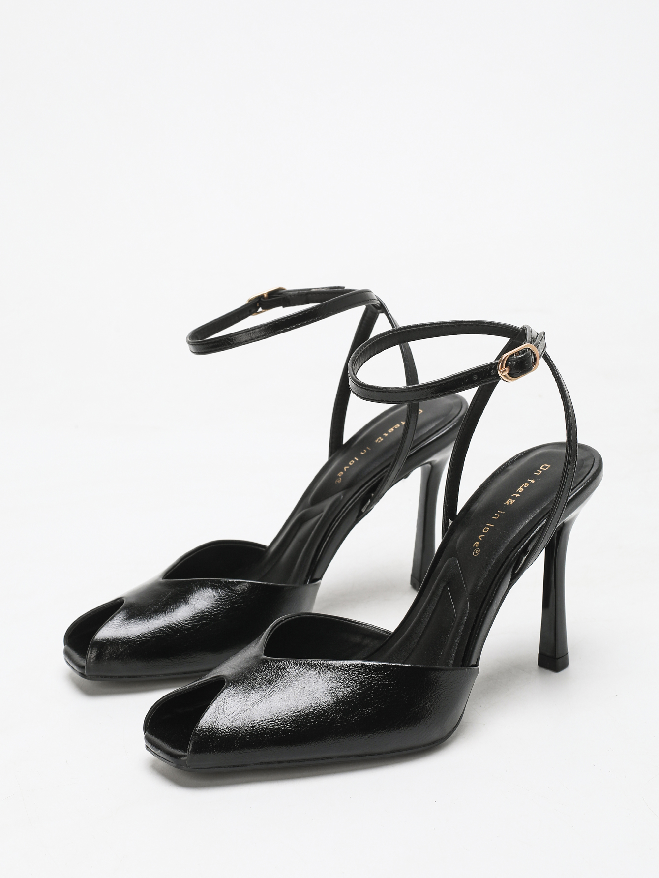 Chic Square-Toe Leather Peep-T - Casual Sandal Leather avis et prix
