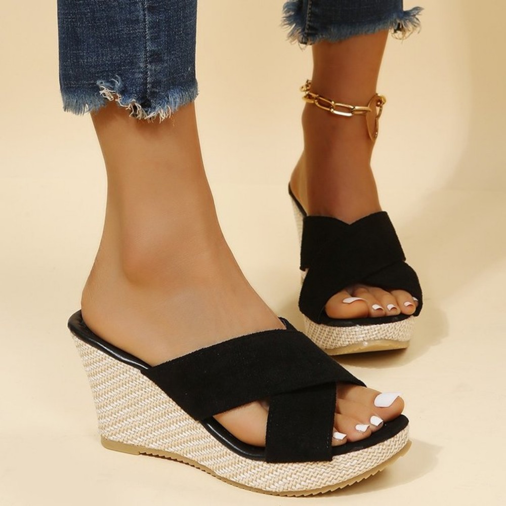 new Women Cross Strap Wedge Sl - Espadrille Slip On avis et prix