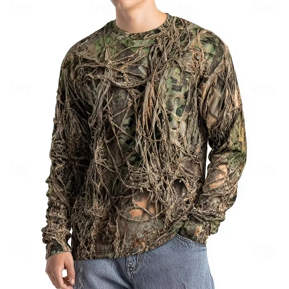 Men's Camo Animal Print Long S - Tee Graphic Print avis et prix