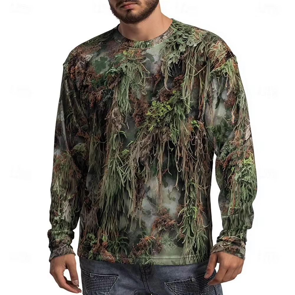 Men's Camo Animal Print Long S - Tee Graphic Print avis et prix