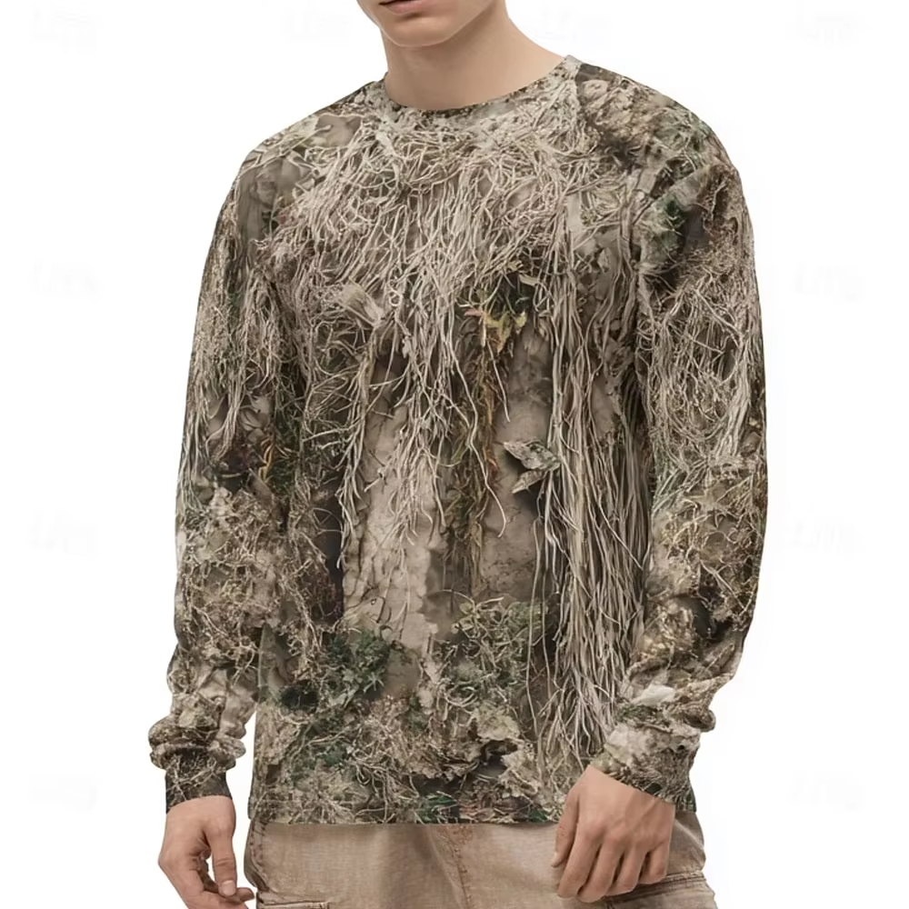 Men's Camo Animal Print Long S - Tee Graphic Print avis et prix