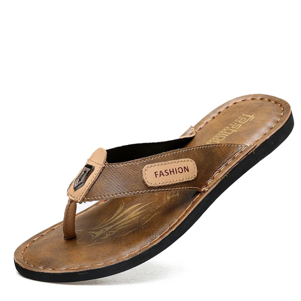 Men's Leather Flip Flops Summe - Flip Flop Leather Men avis et prix
