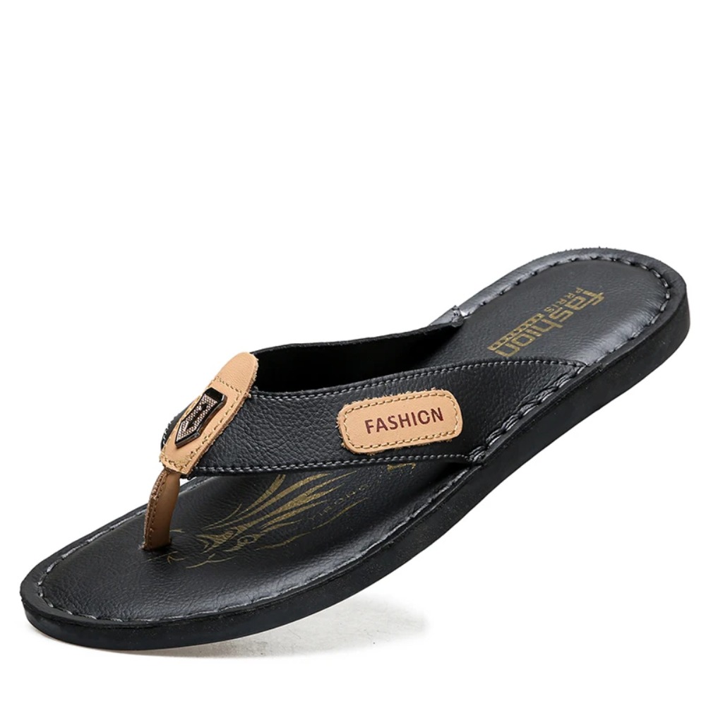 Men's Leather Flip Flops Summe - Flip Flop Leather Men avis et prix