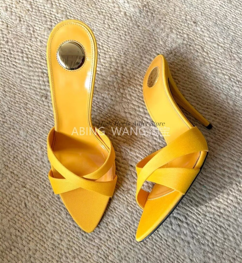 Sexy purple pointy toe satin s - Casual Sandal Leather avis et prix
