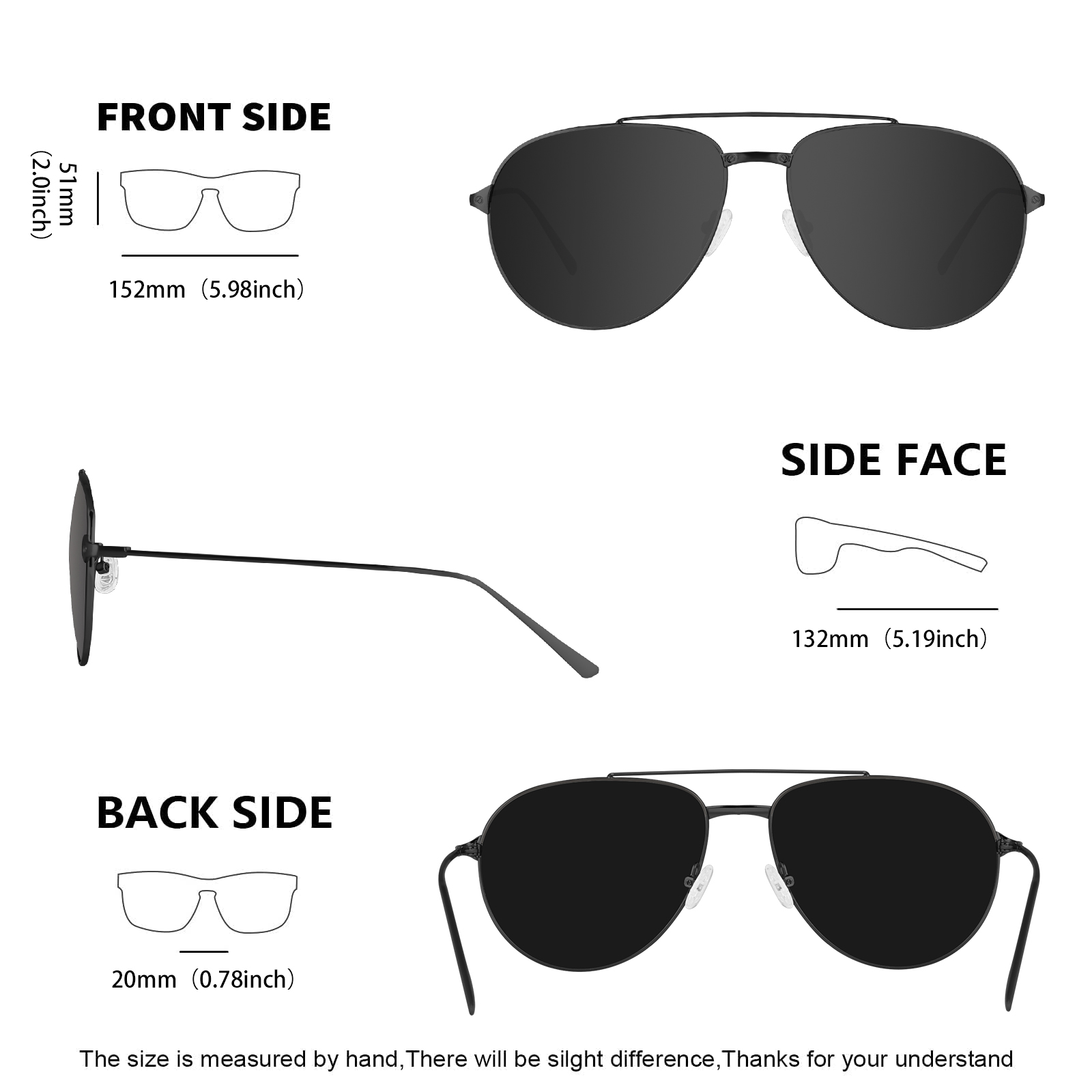 MAXJULI Aviator Sunglasses for - Sunglasses Aviator Polarized avis et prix