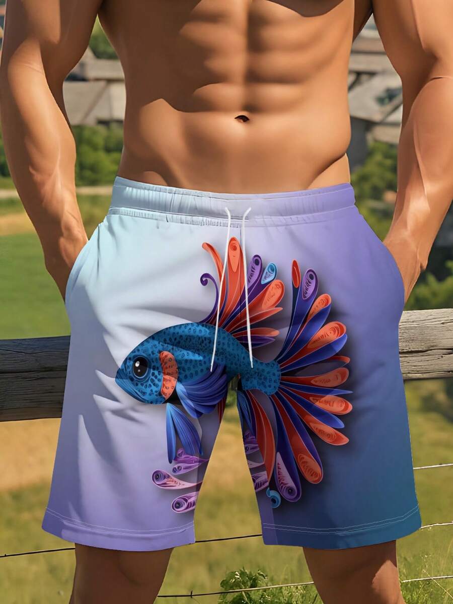 Gradient Purple Blue Swim Trun - Swim Trunk Quick Dry avis et prix