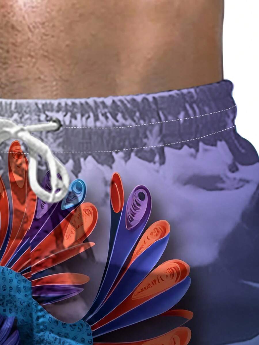 Gradient Purple Blue Swim Trun - Swim Trunk Quick Dry avis et prix