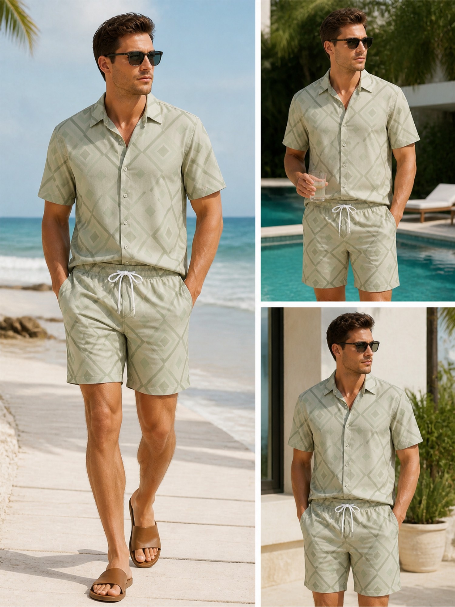 Mens Floral Short Sleeve Shirt - Resort Shirt Floral avis et prix