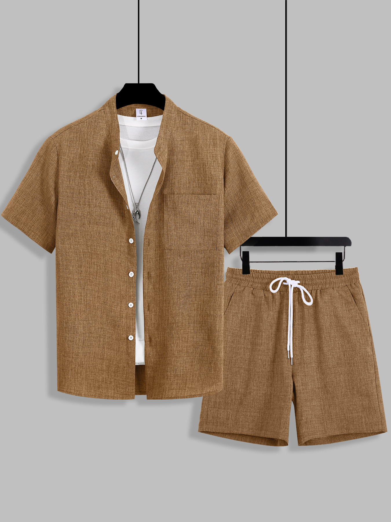 Summer Men's Cotton Linen Text - Linen Shirt Breathable avis et prix