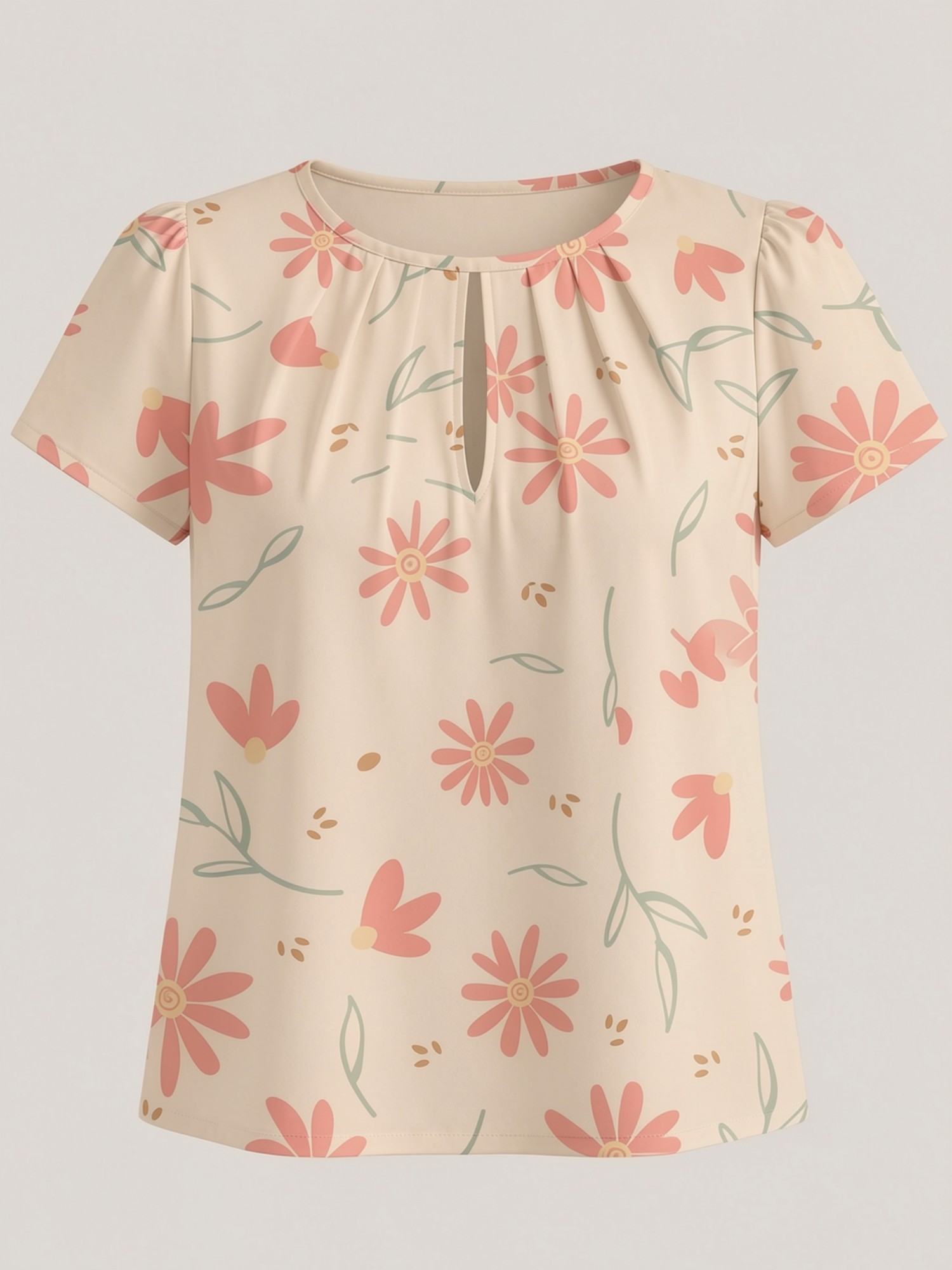 2026 New Women's Round Neck El - Resort Shirt Floral avis et prix