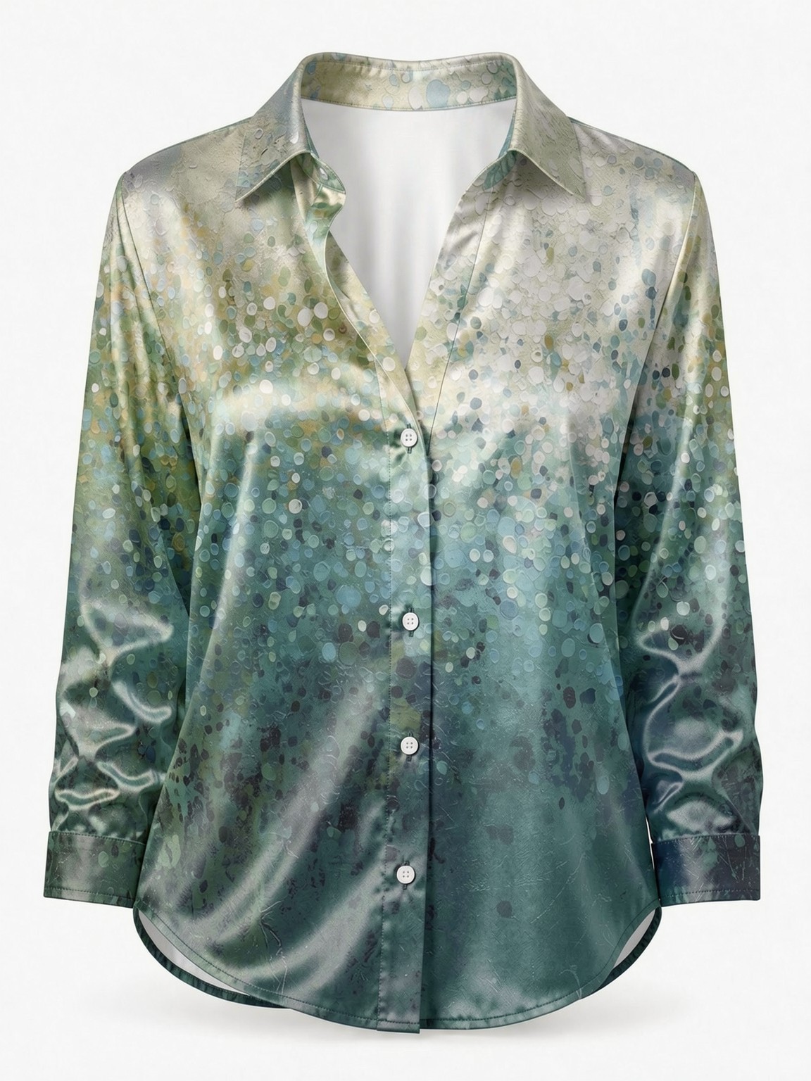 Women's Long-Sleeved Floral Pr - Resort Shirt Floral avis et prix