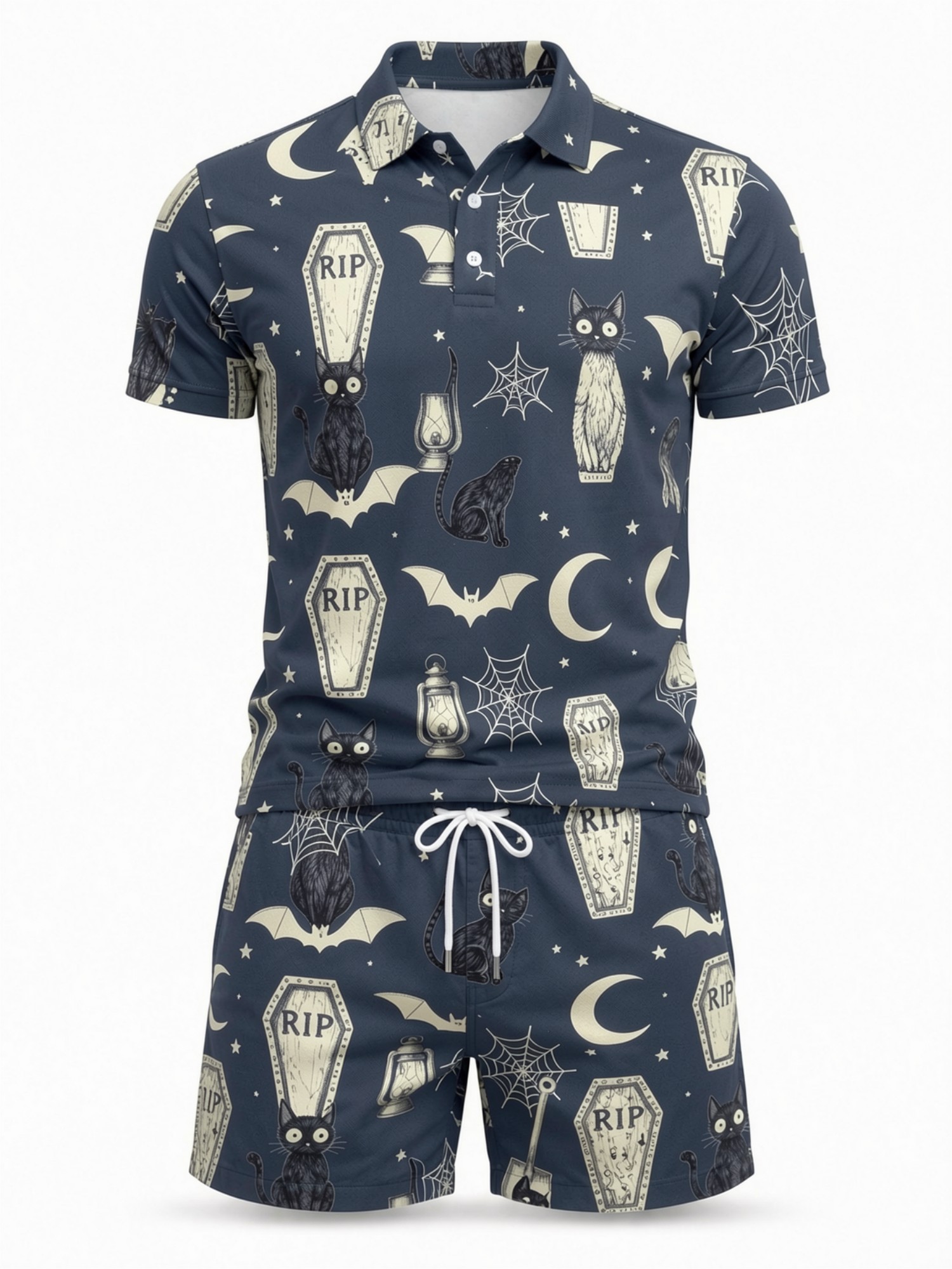 Mens Short Sleeve Polo Shirt a - Resort Shirt Floral avis et prix