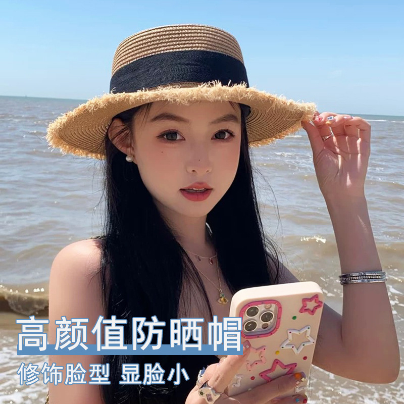 Women Straw Sun Hat Bowknot Su - Packable Hat Nylon avis et prix