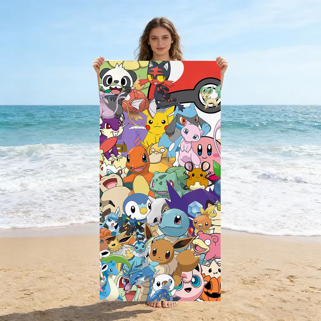 1pc Extra Large Pokemon Microf - Beach Towel Large avis et prix