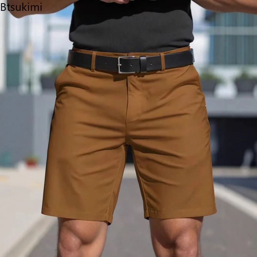 Summer New Mens Solid Slim Chi - Shorts Chino Slim avis et prix