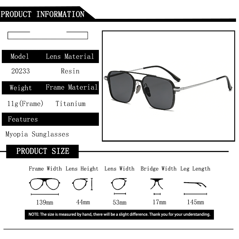 Ultra-light Pure Titanium Doub - Sunglasses Aviator Polarized avis et prix