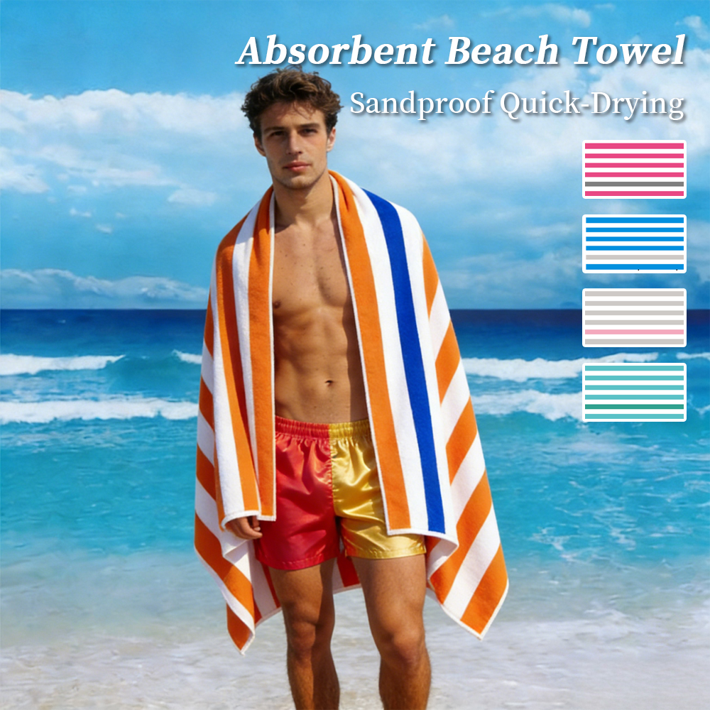 Vibrant Striped Beach Towel La - Beach Towel Large avis et prix