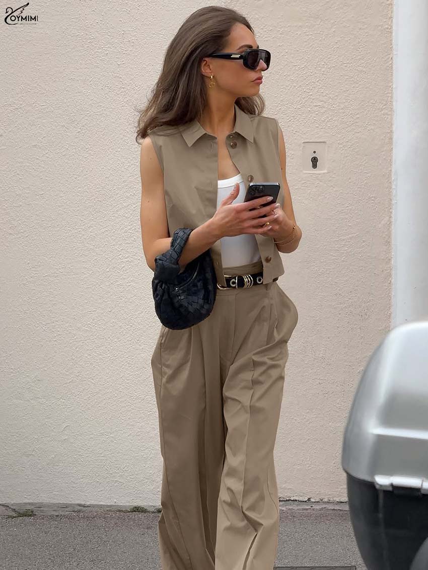 Oymimi Fashion Brown Cotton Wo - Shirt Camp Collar avis et prix