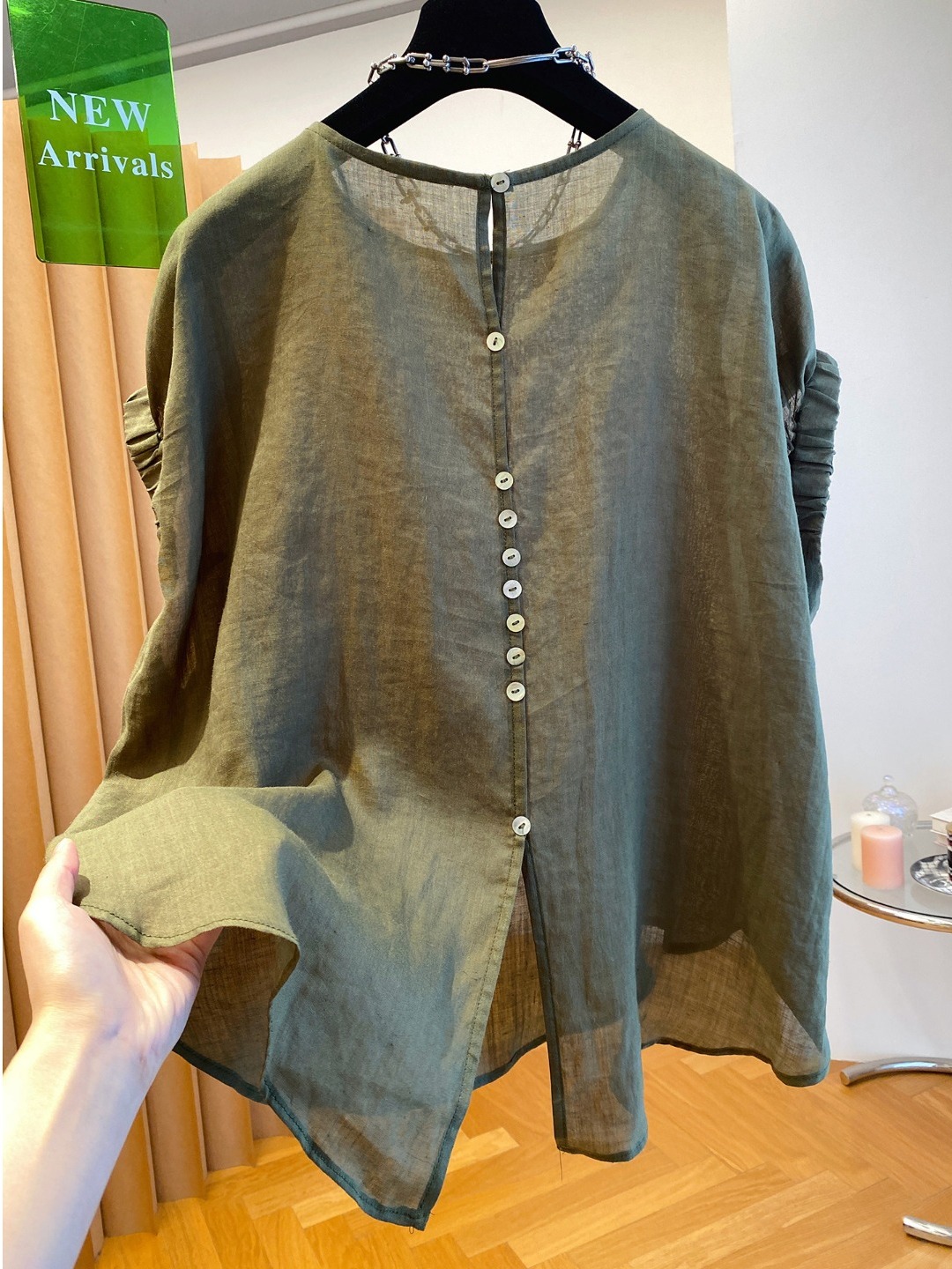 Lightweight Breathable Pure Co - Linen Shirt Breathable avis et prix
