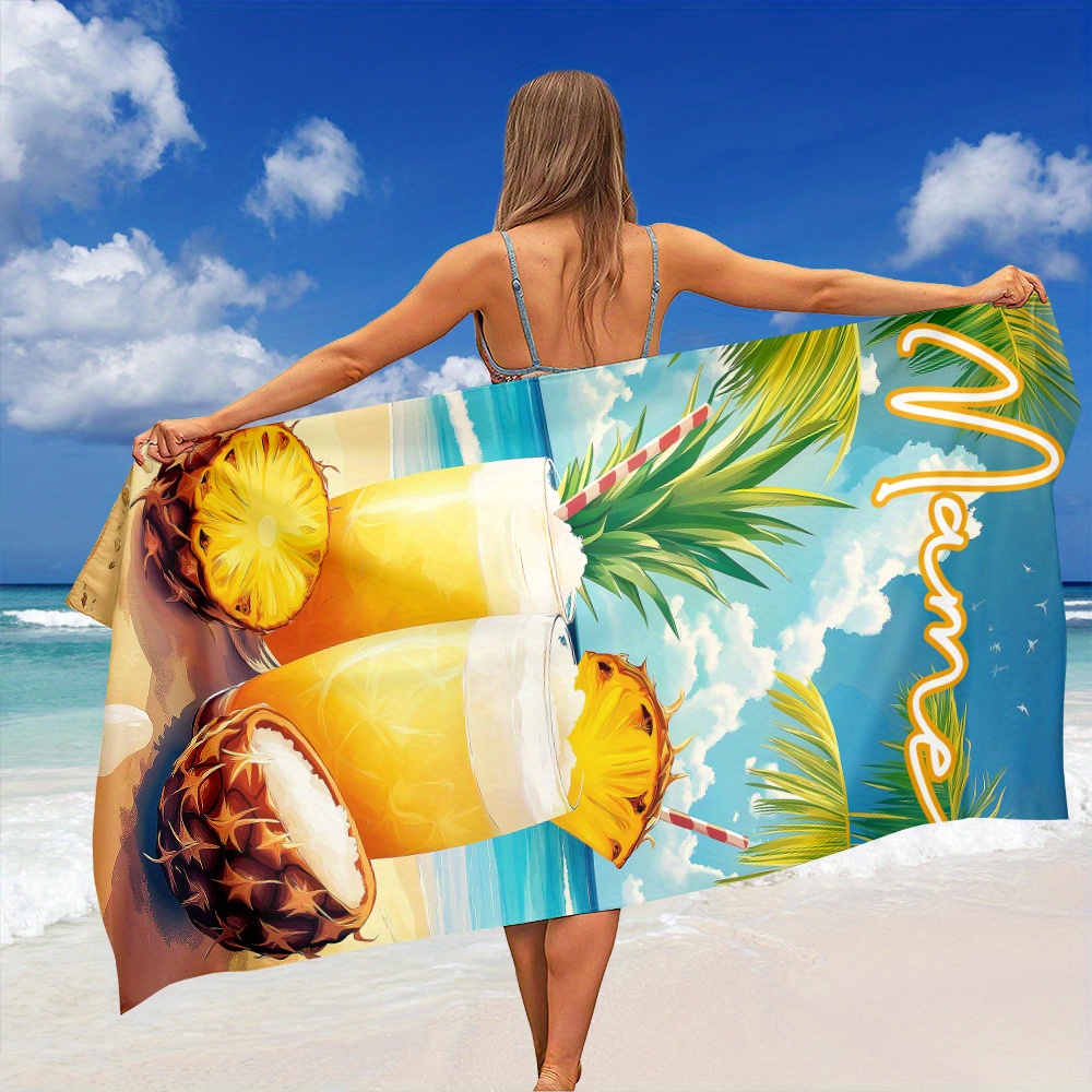 1pc Customized Name Beach Towe - Beach Towel Large avis et prix