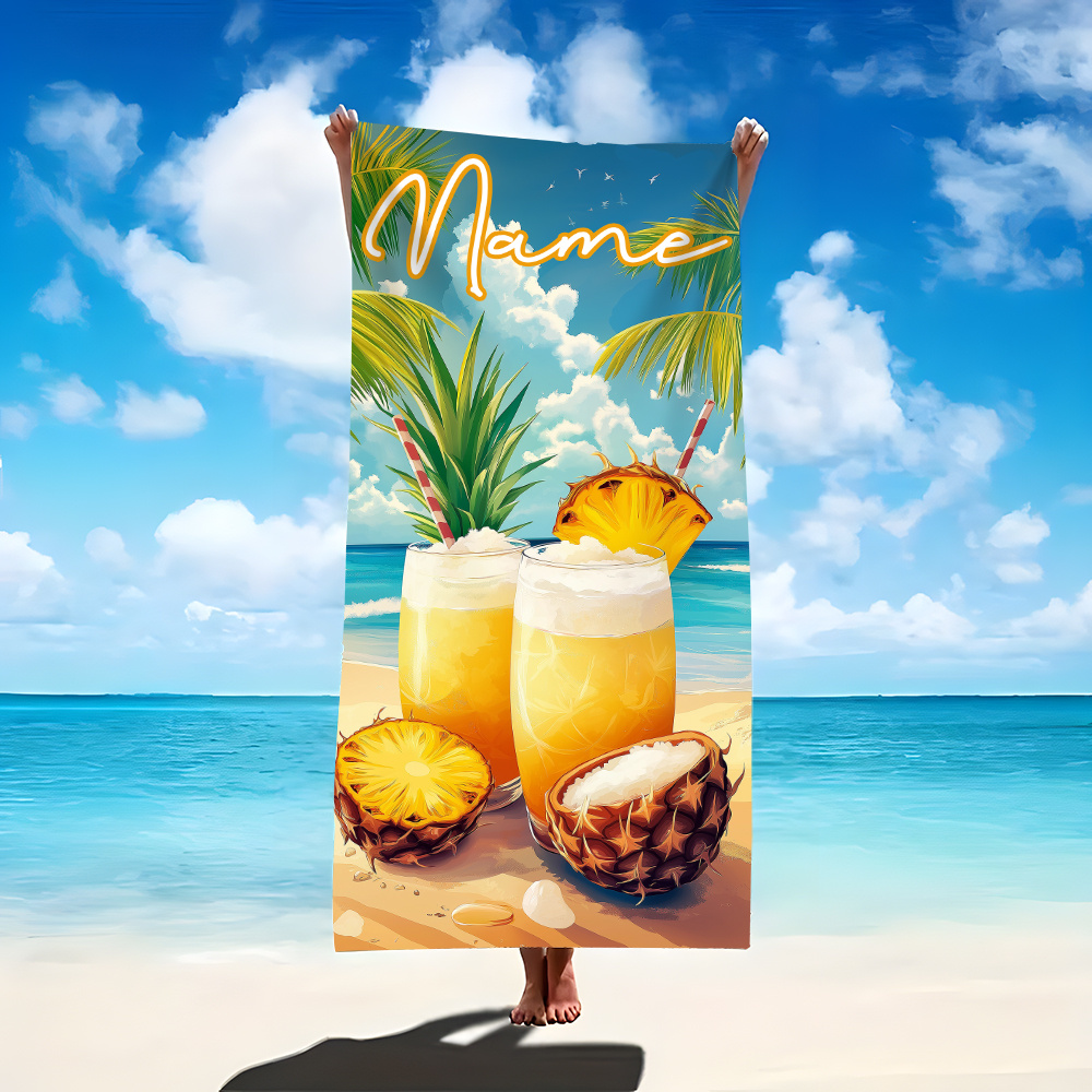 1pc Customized Name Beach Towe - Beach Towel Large avis et prix
