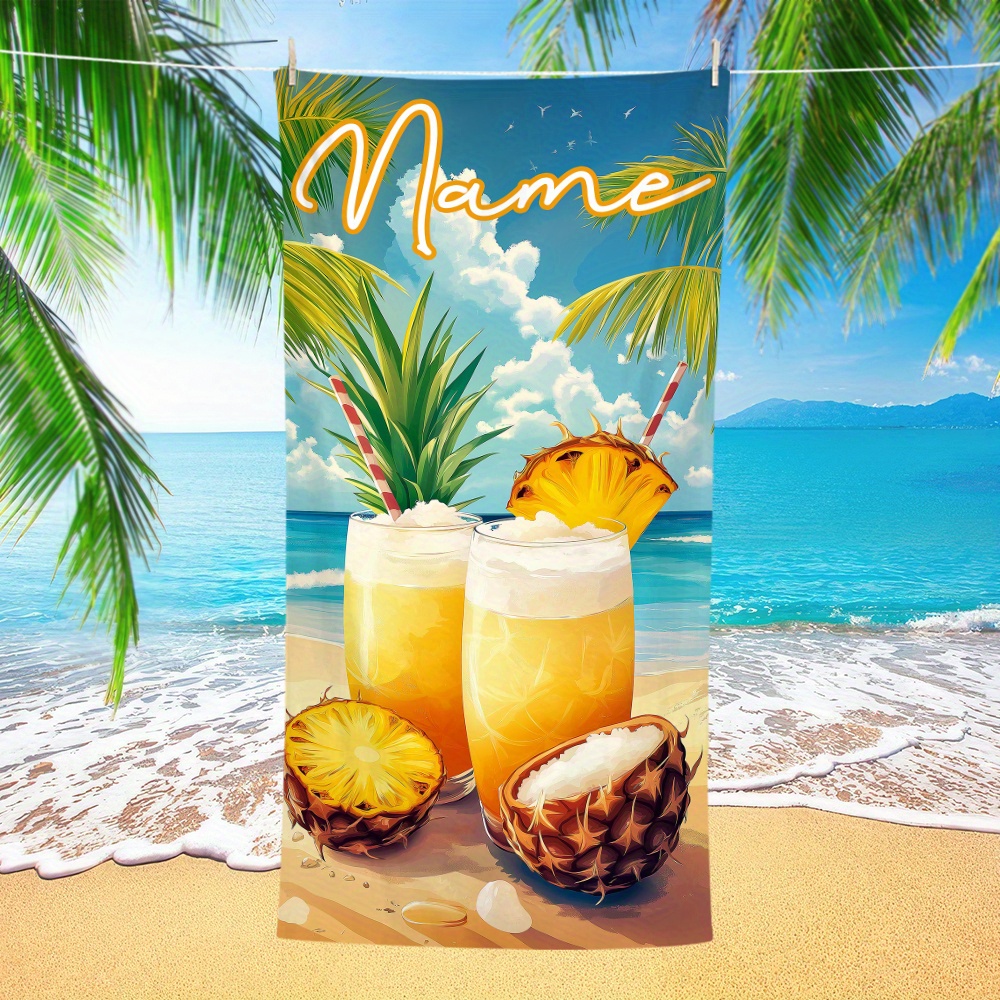 1pc Customized Name Beach Towe - Beach Towel Large avis et prix