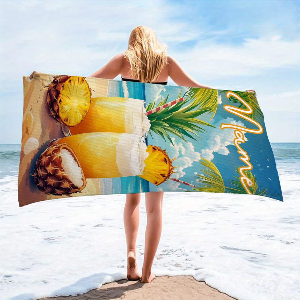 1pc Customized Name Beach Towe - Beach Towel Large avis et prix
