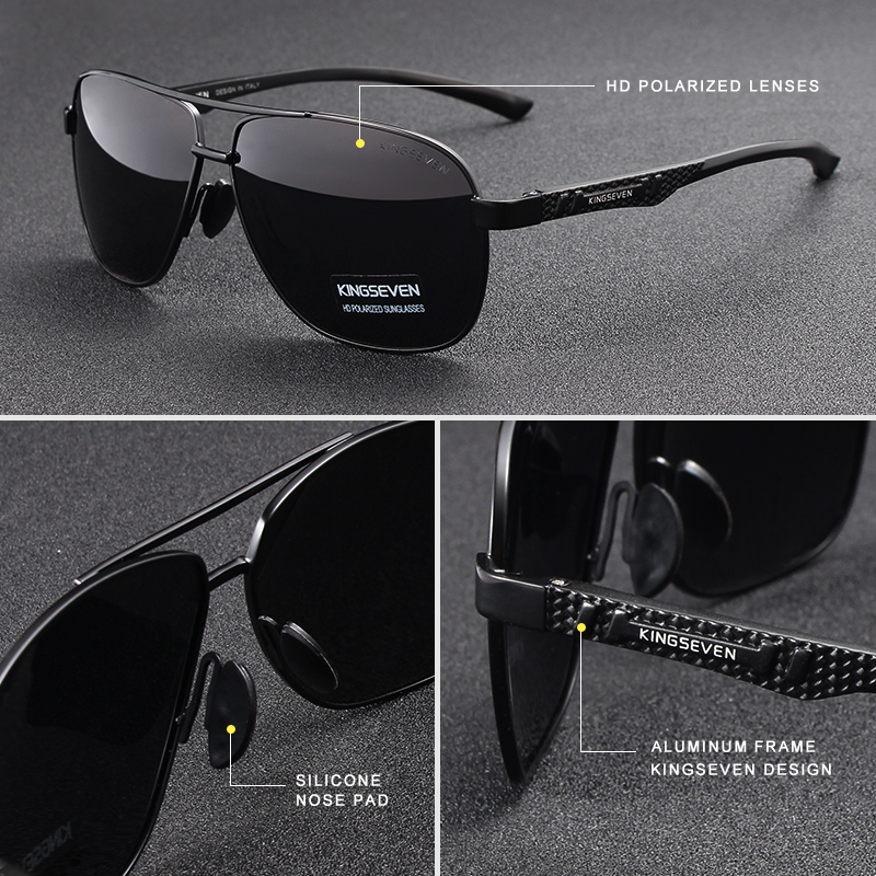 KINGSEVEN Brand Men Sunglasses - Sunglasses Aviator Polarized avis et prix
