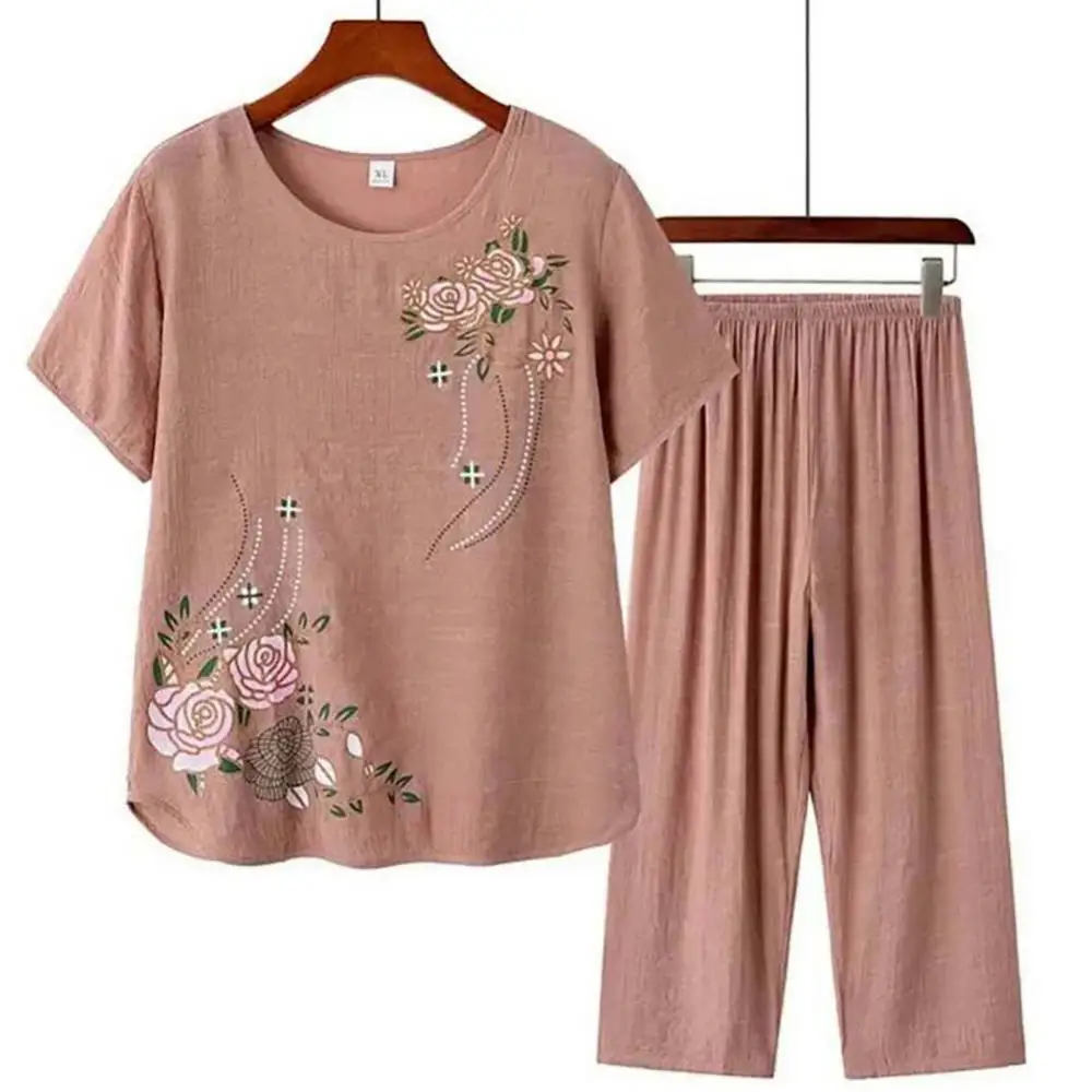 Middle-aged elderly women's sh - Linen Shirt Breathable avis et prix