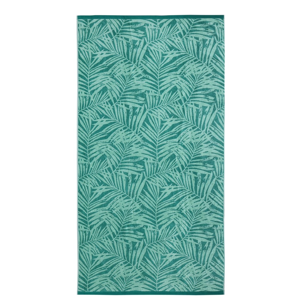 Oversized Green Palm Print Bea - Beach Towel Large avis et prix
