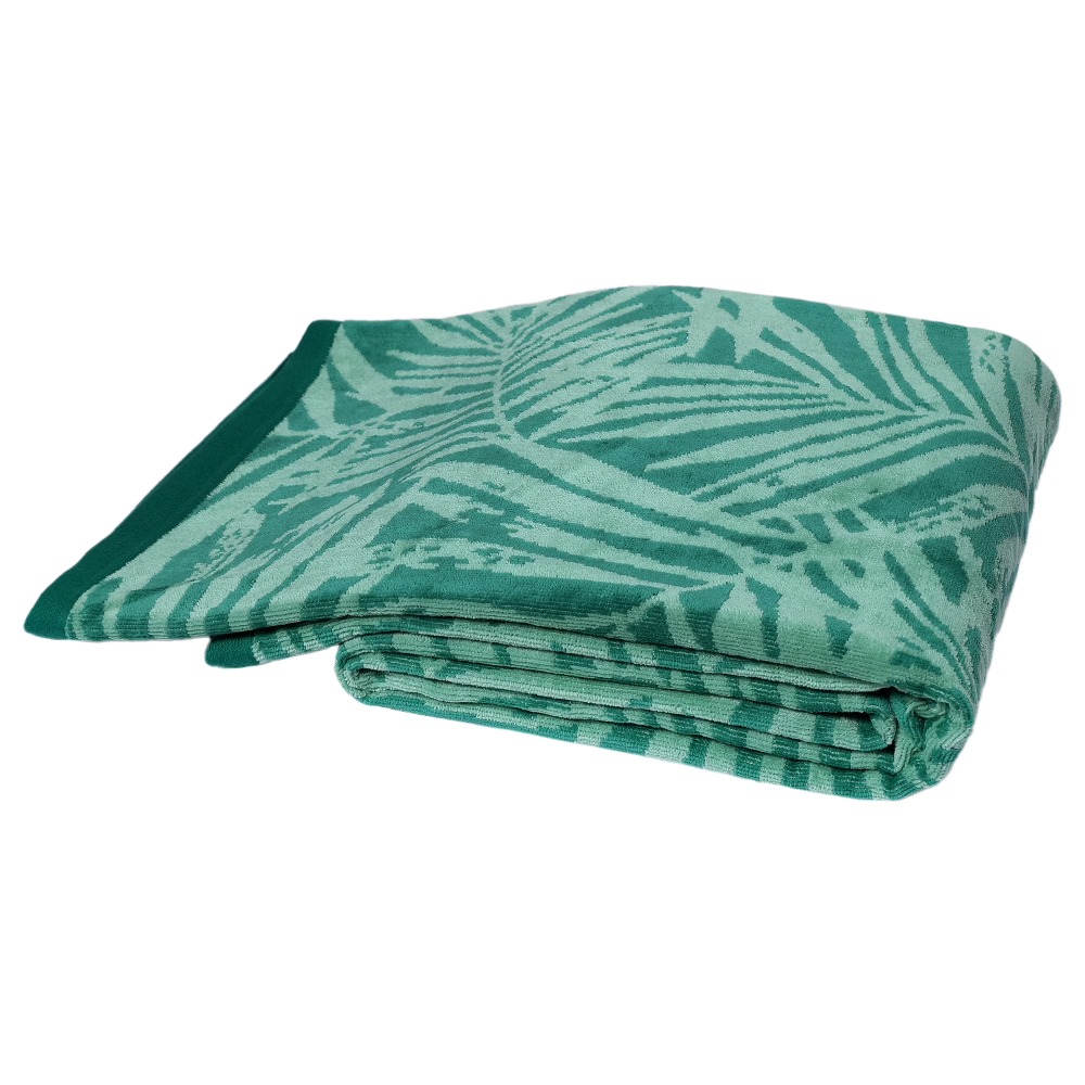 Oversized Green Palm Print Bea - Beach Towel Large avis et prix