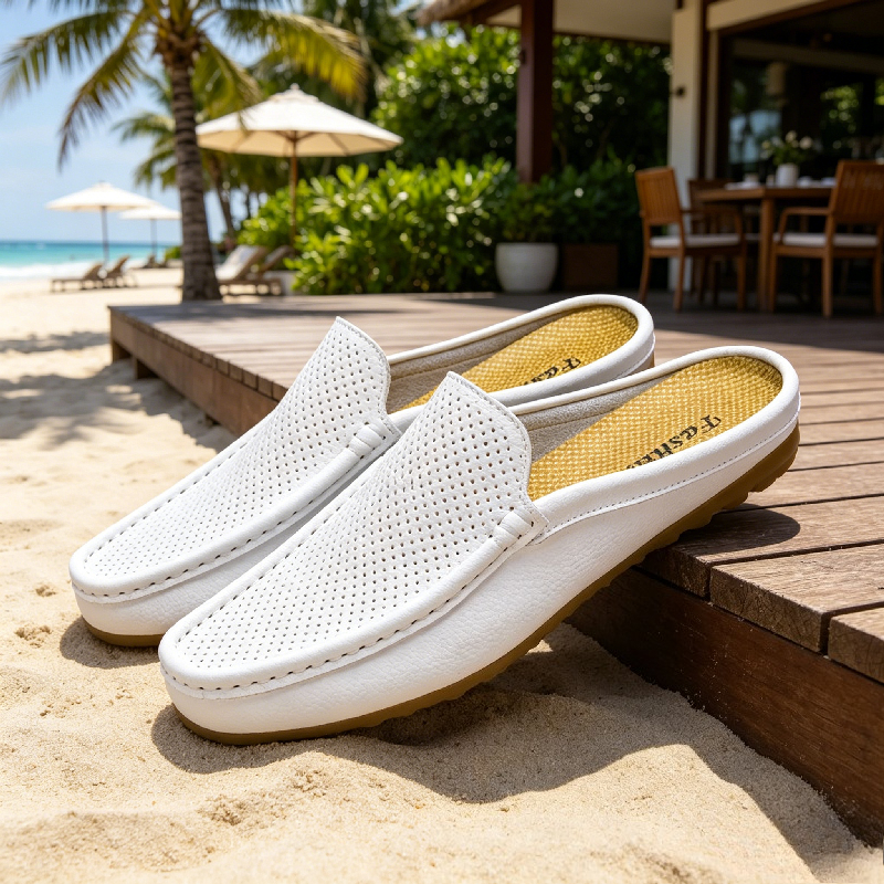 Men Casual Loafers Fashion Out - Flip Flop Leather Men avis et prix