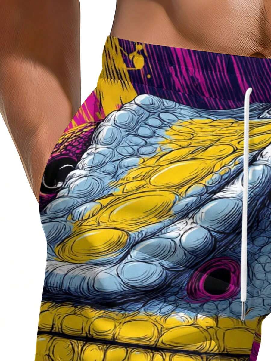 Mens Vibrant Chameleon Scale P - Swim Trunk Quick Dry avis et prix