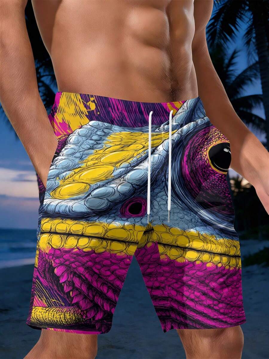 Mens Vibrant Chameleon Scale P - Swim Trunk Quick Dry avis et prix