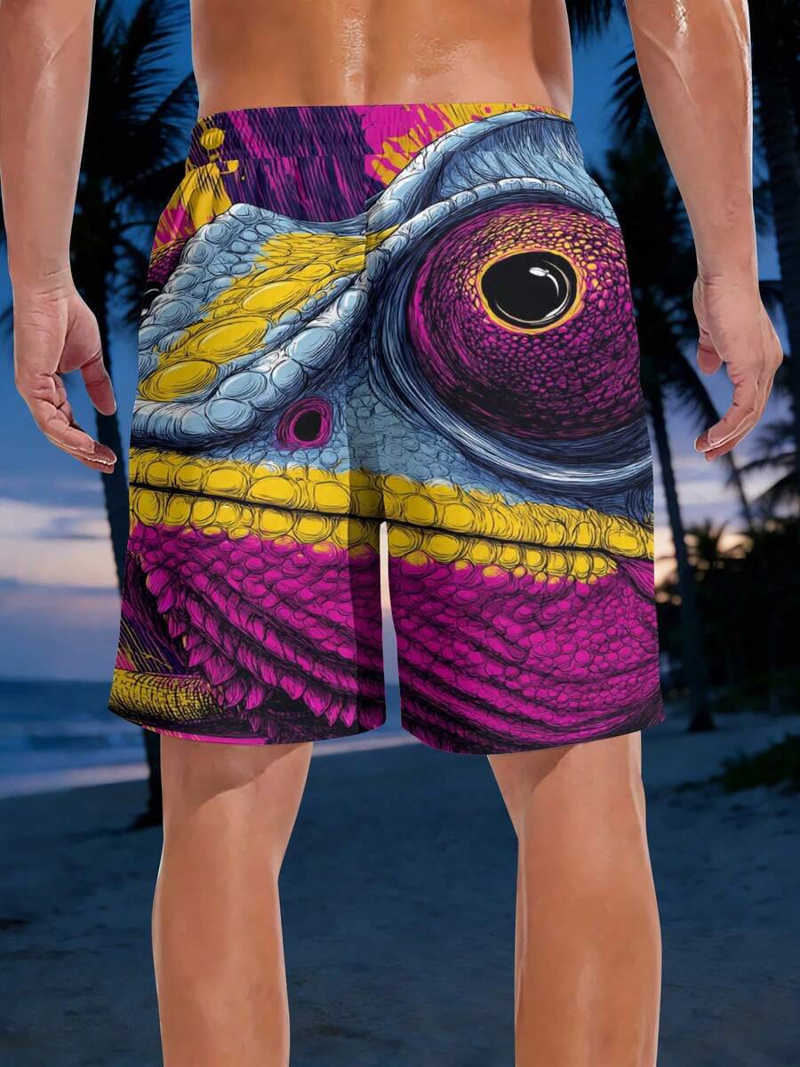 Mens Vibrant Chameleon Scale P - Swim Trunk Quick Dry avis et prix