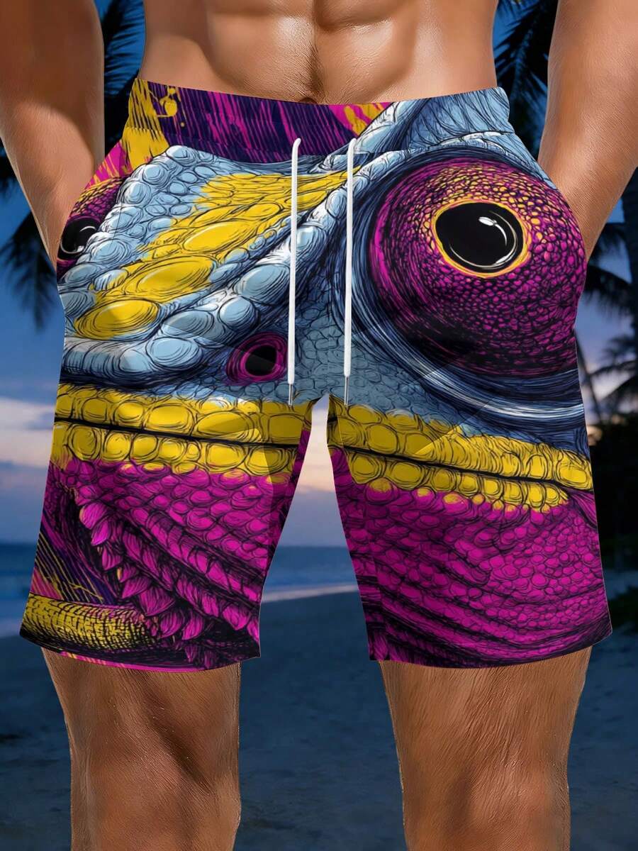 Mens Vibrant Chameleon Scale P - Swim Trunk Quick Dry avis et prix