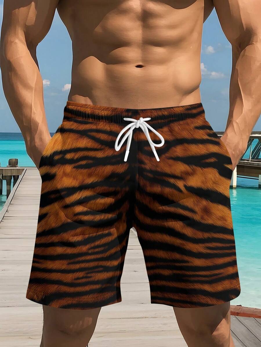 Mens Bold Tiger Stripe Swim Tr - Swim Trunk Quick Dry avis et prix