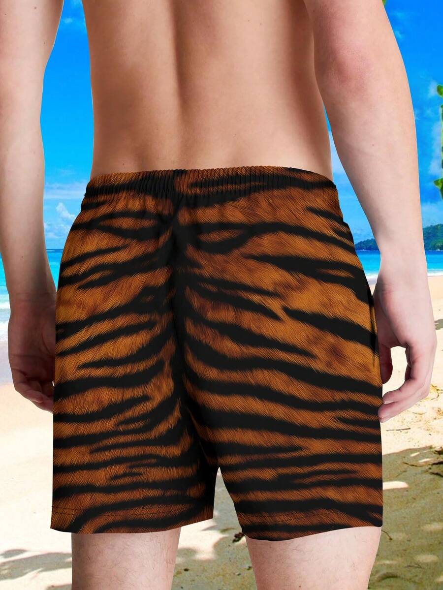 Mens Bold Tiger Stripe Swim Tr - Swim Trunk Quick Dry avis et prix