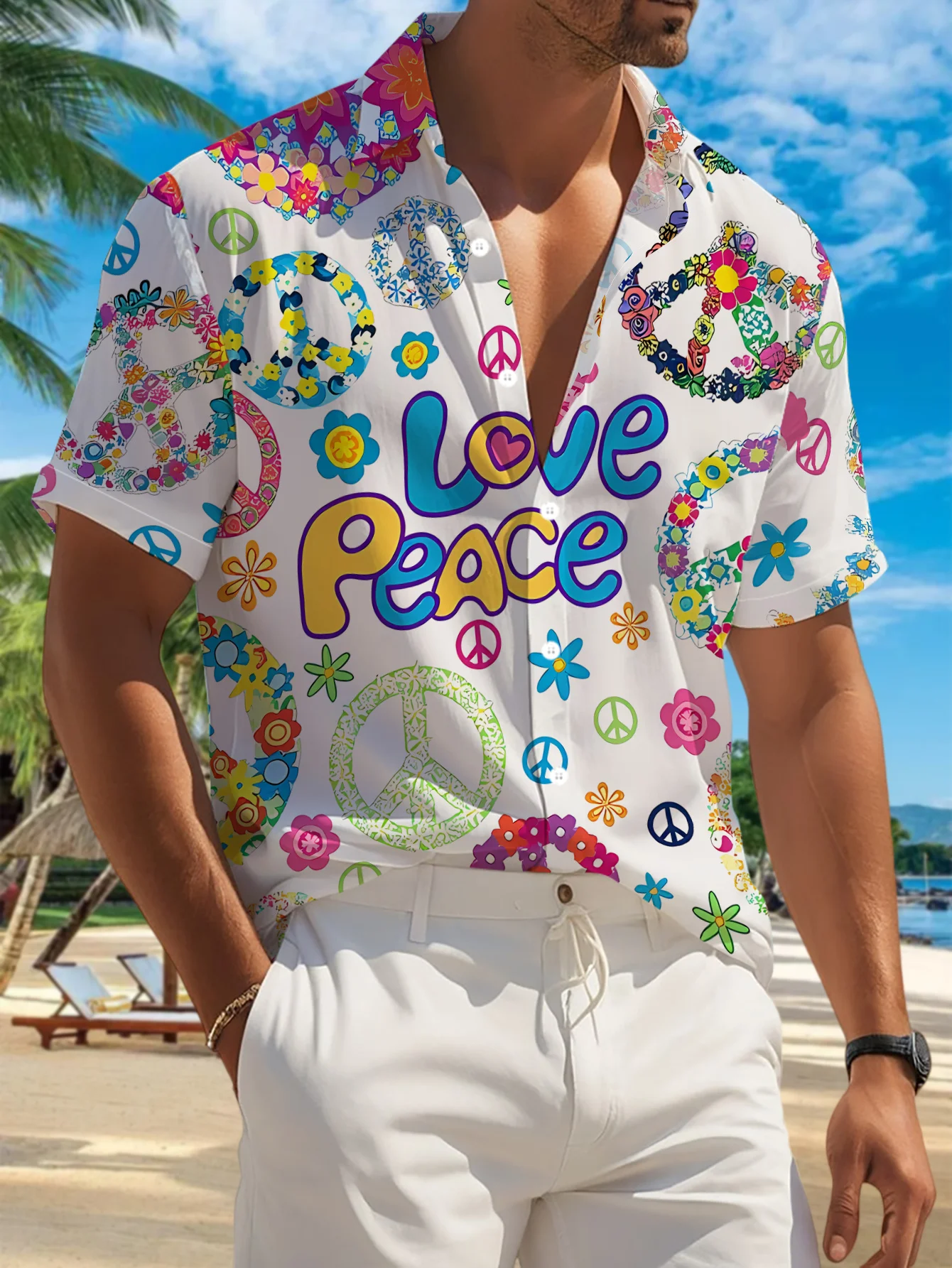Minimal Ink Texture Lapel Reso - Resort Shirt Floral avis et prix