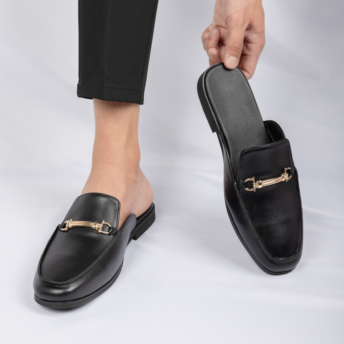 Fashion Men's Slip-on Half Sli - Flip Flop Leather Men avis et prix