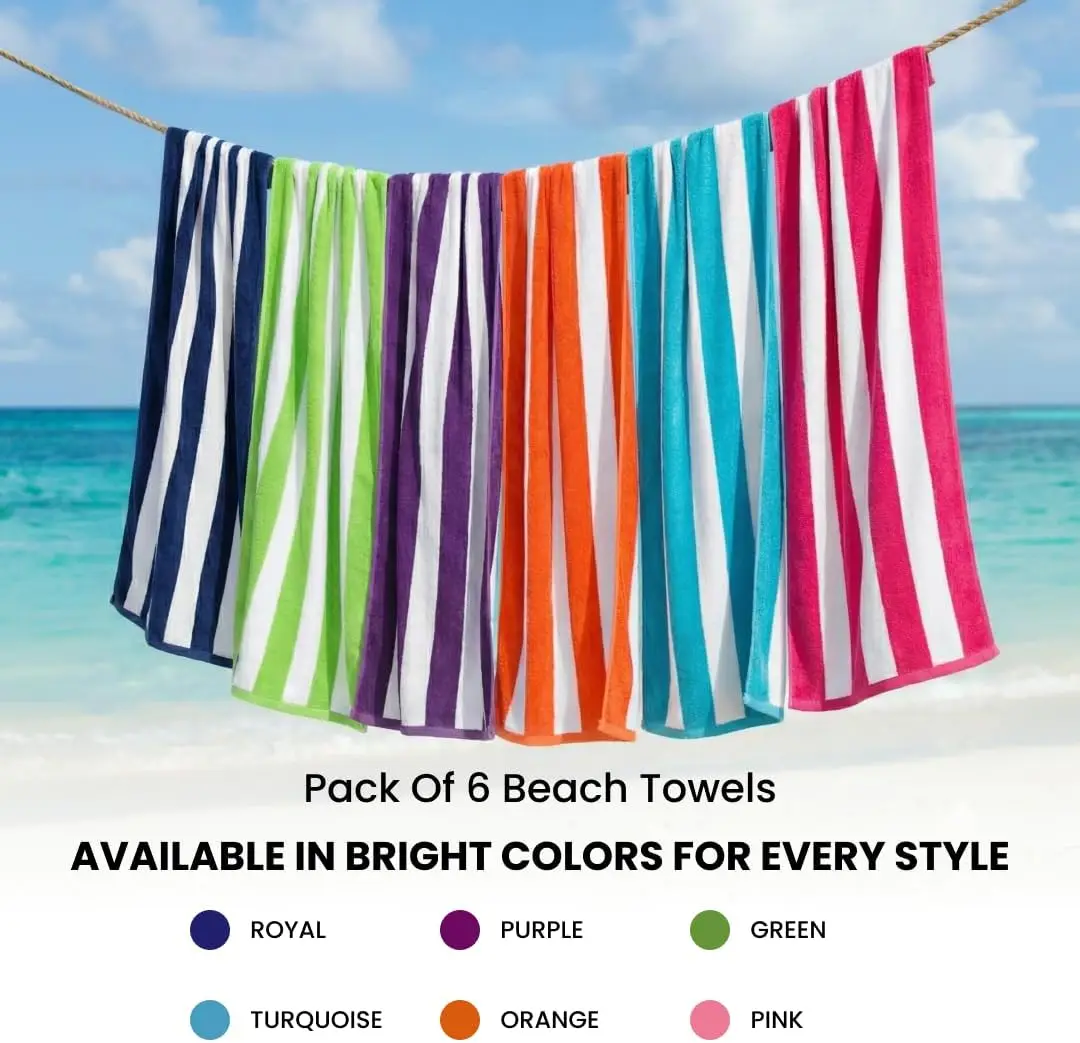 Beach Towels 6 Pack Large 30x6 - Beach Towel Large avis et prix
