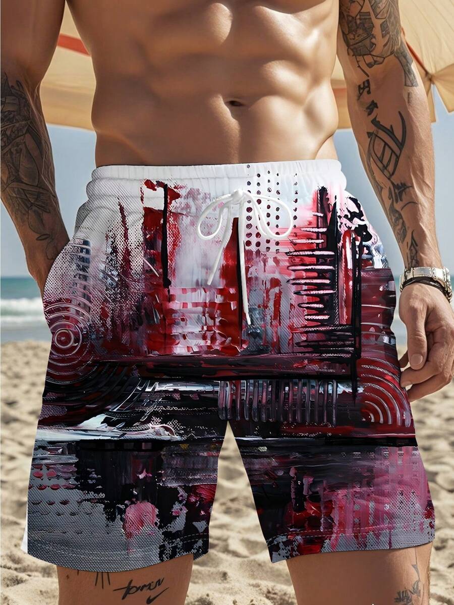 Mens Abstract Artistic Swim Tr - Swim Trunk Quick Dry avis et prix
