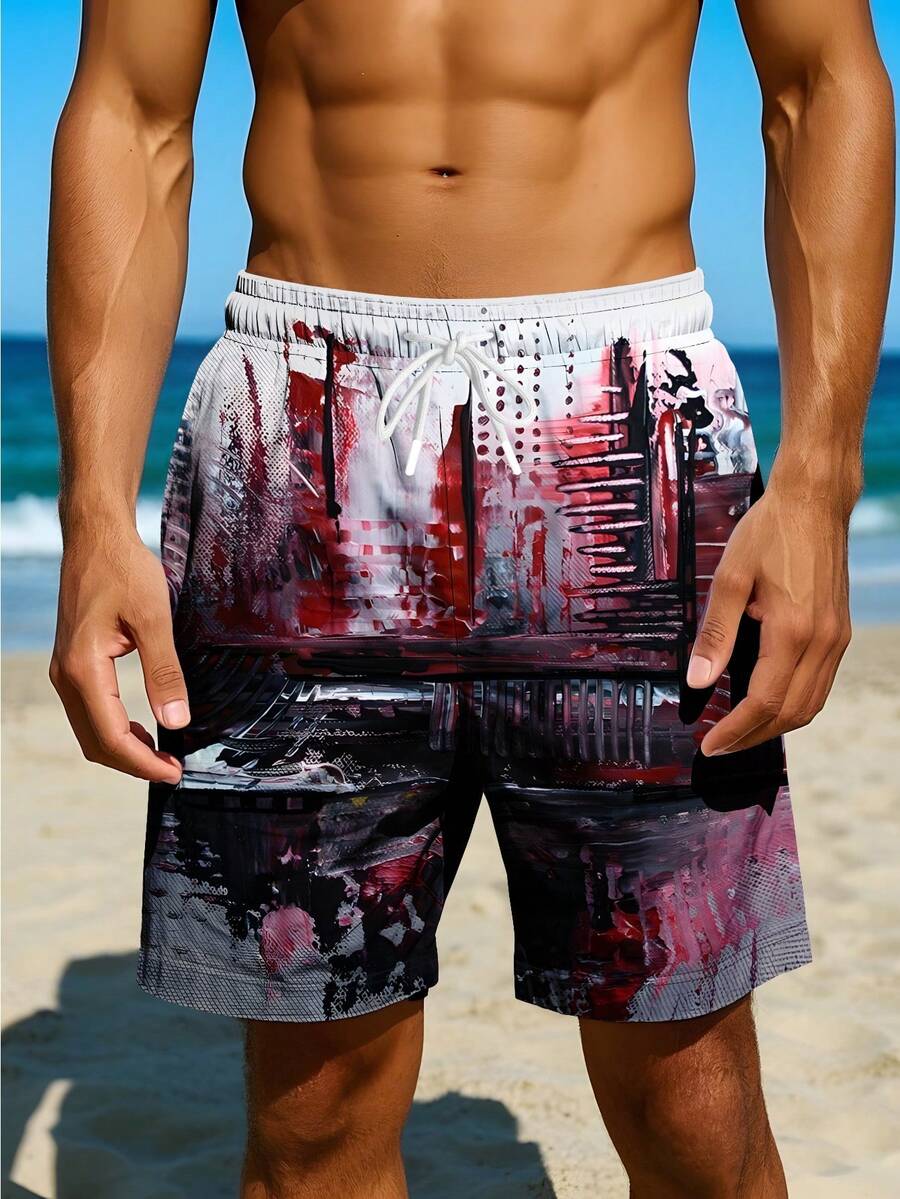 Mens Abstract Artistic Swim Tr - Swim Trunk Quick Dry avis et prix