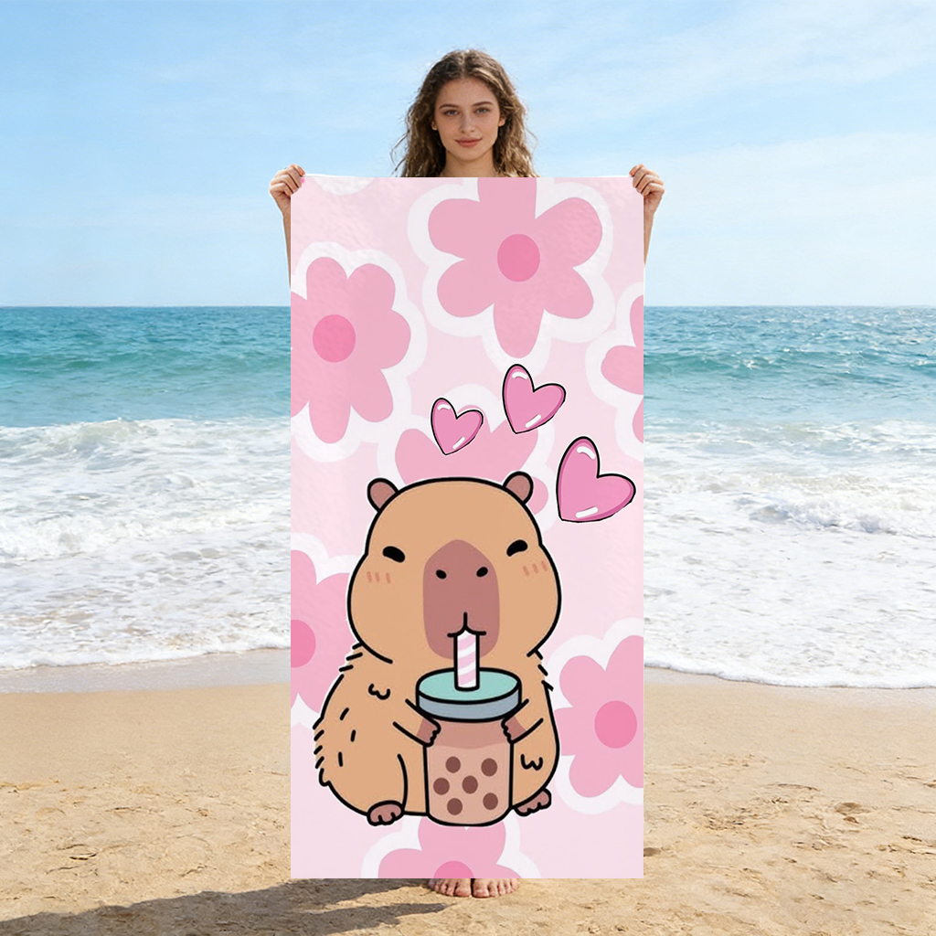 Funny Capybara Beach Towel Sma - Beach Towel Large avis et prix