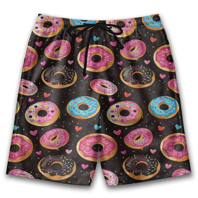 3D Printed Cute Donut Short Pa - Trunks Board Surf avis et prix