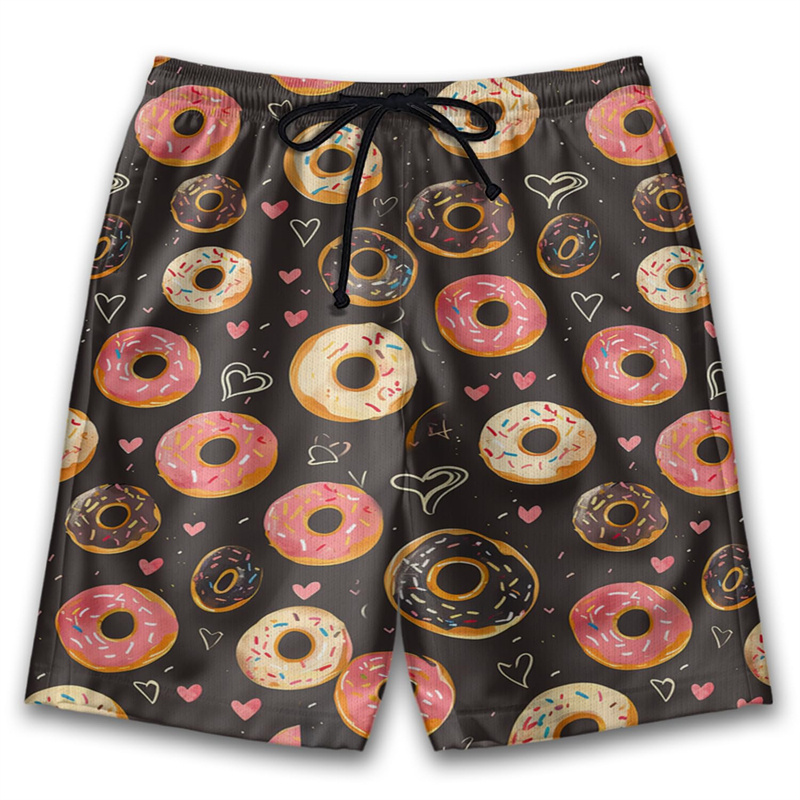 3D Printed Cute Donut Short Pa - Trunks Board Surf avis et prix